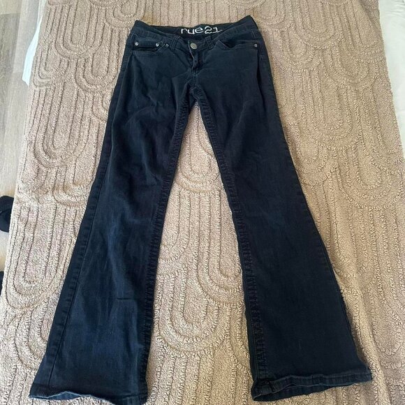 Women's Black and Navy Jeans - Picture 1 of 3